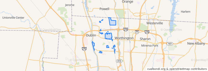 Mapa de ubicacion de Perry Township.
