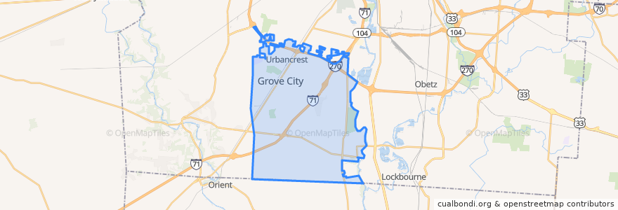 Mapa de ubicacion de Jackson Township.