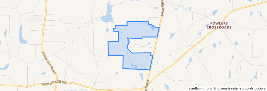 Mapa de ubicacion de Town of Rolesville.