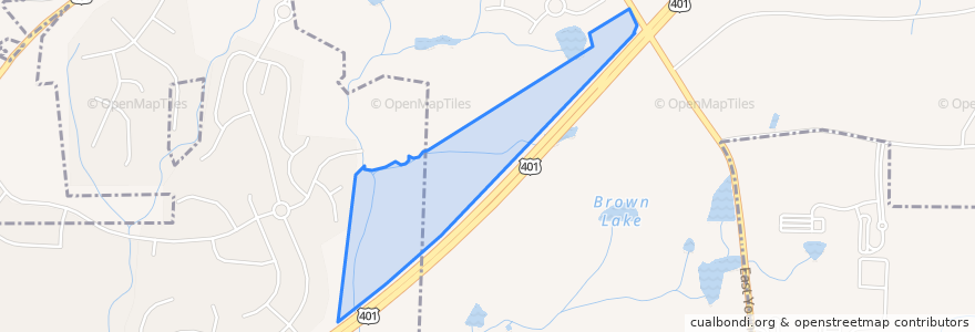 Mapa de ubicacion de Town of Rolesville.