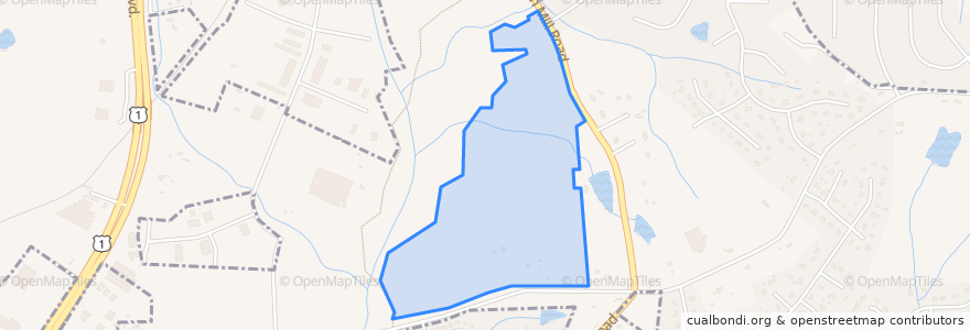 Mapa de ubicacion de Town of Wake Forest.