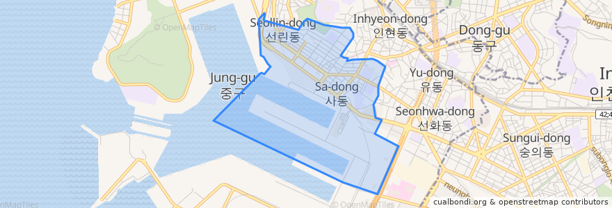 Mapa de ubicacion de Sinpo-dong.