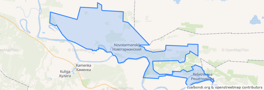 Mapa de ubicacion de Новотарманское сельское поселение.