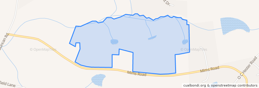 Mapa de ubicacion de Town of Fuquay-Varina.