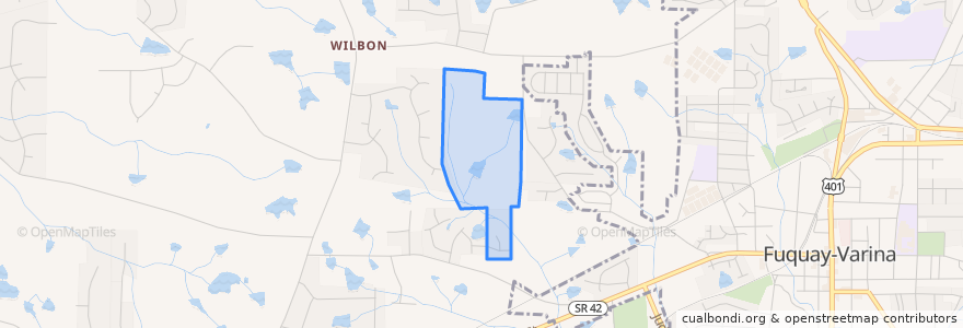 Mapa de ubicacion de Town of Fuquay-Varina.