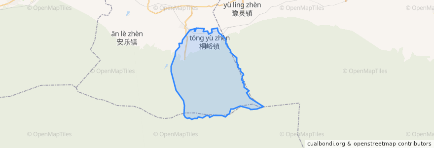 Mapa de ubicacion de 桐峪镇.