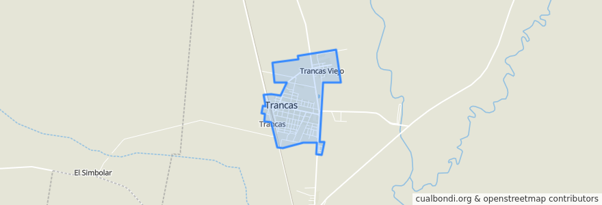 Mapa de ubicacion de Trancas.