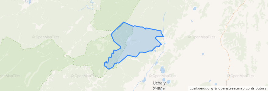 Mapa de ubicacion de Кирябинский сельсовет.