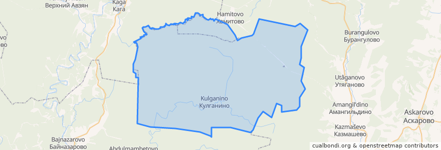 Mapa de ubicacion de Кулганинский сельсовет.