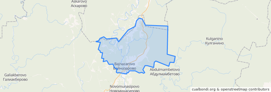 Mapa de ubicacion de Байназаровский сельсовет.