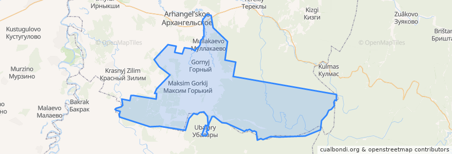 Mapa de ubicacion de Арх-Латышский сельсовет.