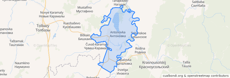 Mapa de ubicacion de Белоозерский сельсовет.