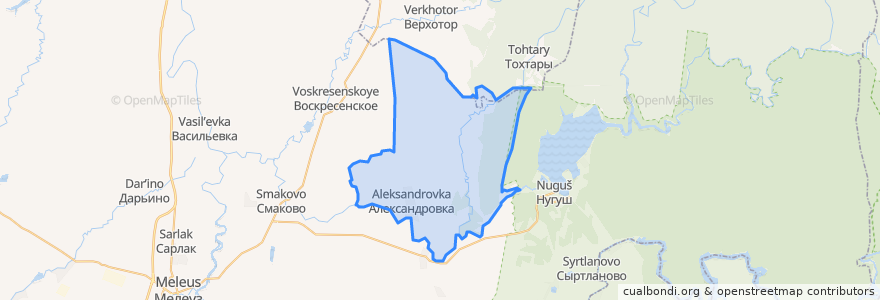 Mapa de ubicacion de Александровский сельсовет.