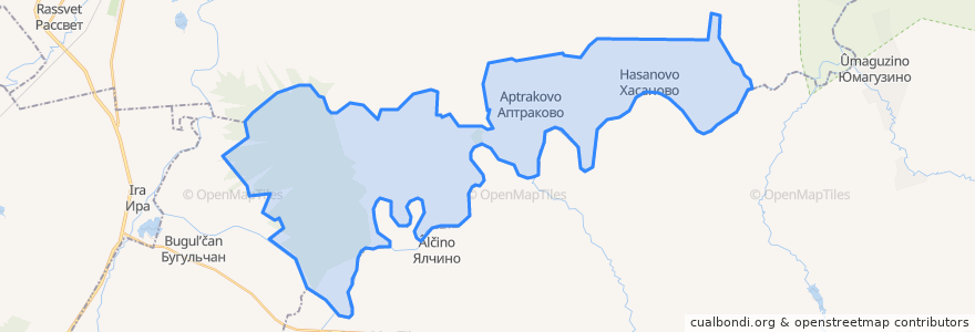 Mapa de ubicacion de Аптраковский сельсовет.