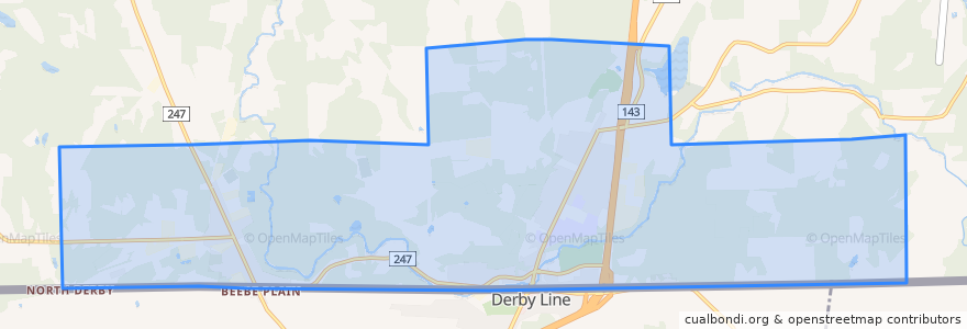 Mapa de ubicacion de Stanstead (Ville).