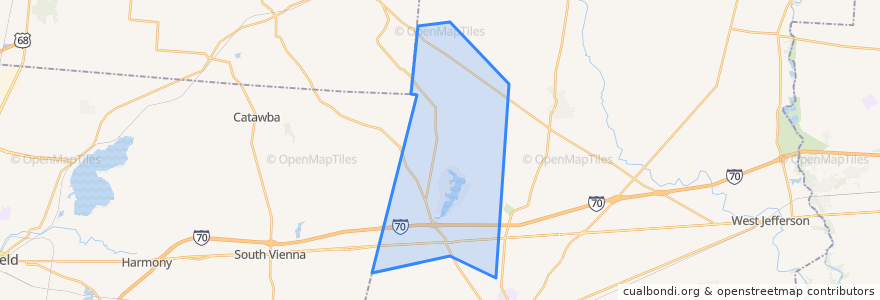 Mapa de ubicacion de Somerford Township.