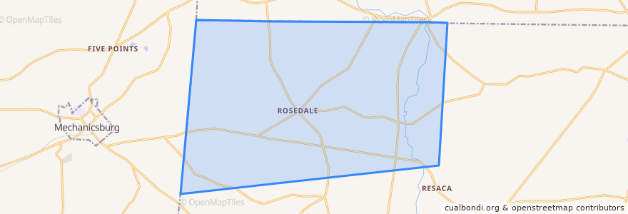 Mapa de ubicacion de Pike Township.