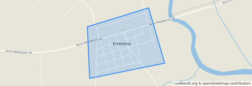 Mapa de ubicacion de Ernestina.