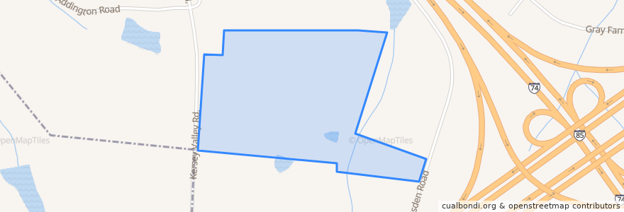 Mapa de ubicacion de City of Archdale.