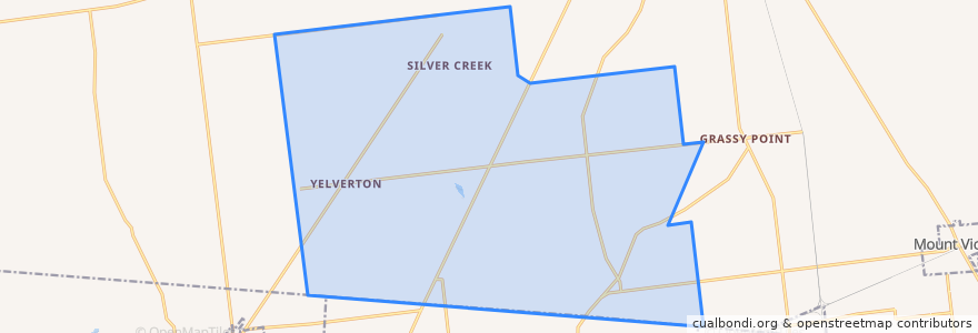 Mapa de ubicacion de Taylor Creek Township.