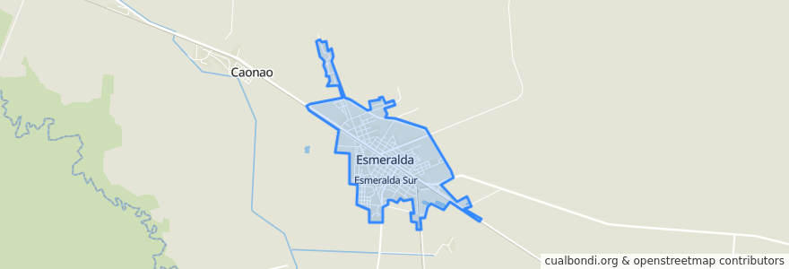 Mapa de ubicacion de Pueblo de Esmeralda.