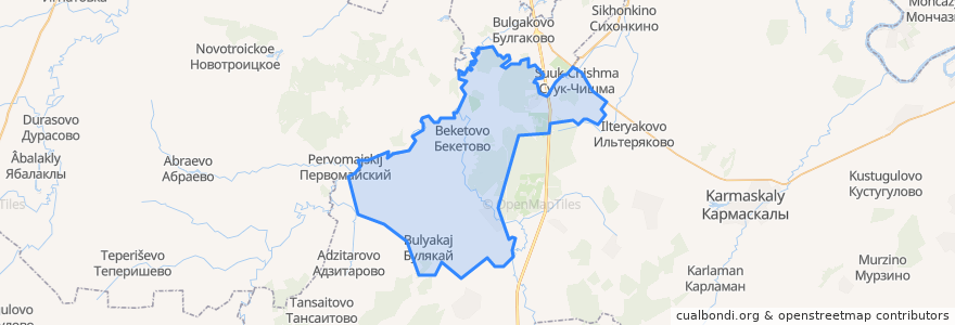 Mapa de ubicacion de Подлубовский сельсовет.