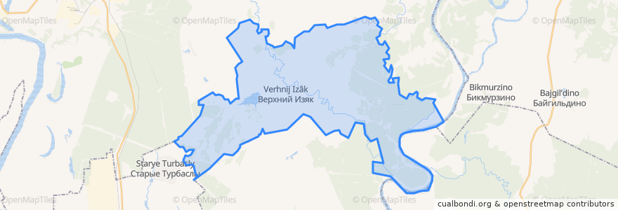 Mapa de ubicacion de Изяковский сельсовет.