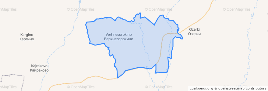 Mapa de ubicacion de Ирсаевский сельсовет.