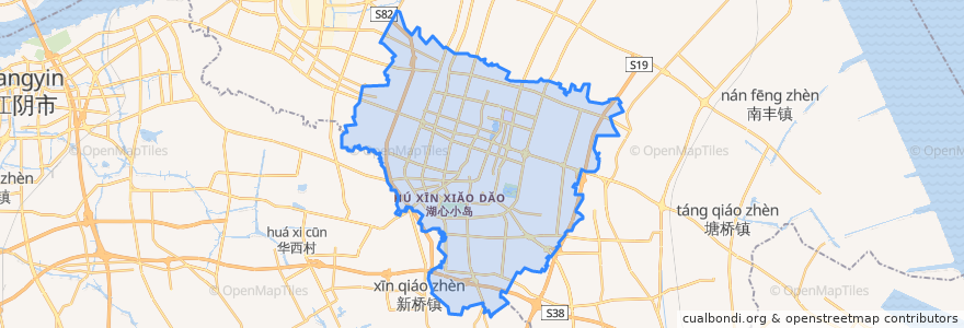 Mapa de ubicacion de 杨舍镇.