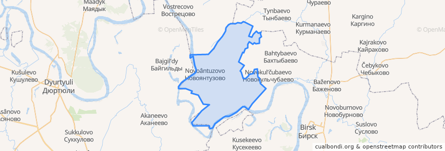 Mapa de ubicacion de Верхнелачентауский сельсовет.