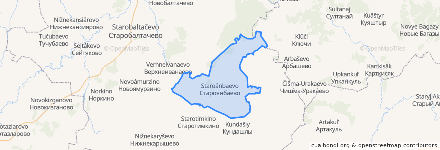 Mapa de ubicacion de Староянбаевский сельсовет.