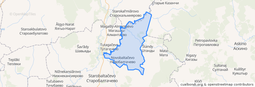 Mapa de ubicacion de Тошкуровский сельсовет.