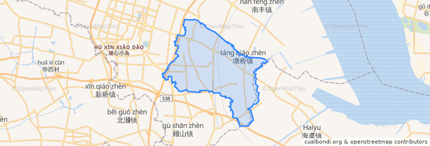 Mapa de ubicacion de 塘桥镇.