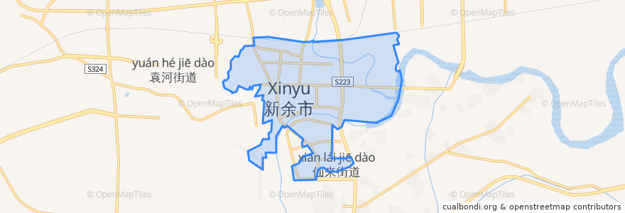 Mapa de ubicacion de 城南街道.