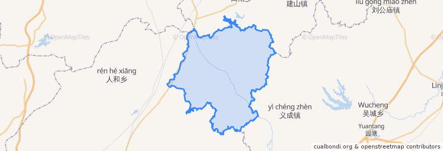 Mapa de ubicacion de 水北镇.