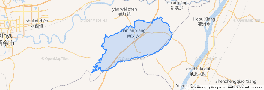 Mapa de ubicacion de 南安乡.