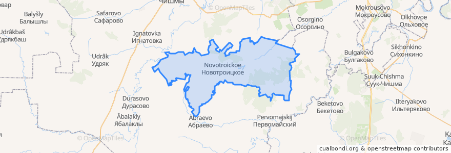 Mapa de ubicacion de Новотроицкий сельсовет.