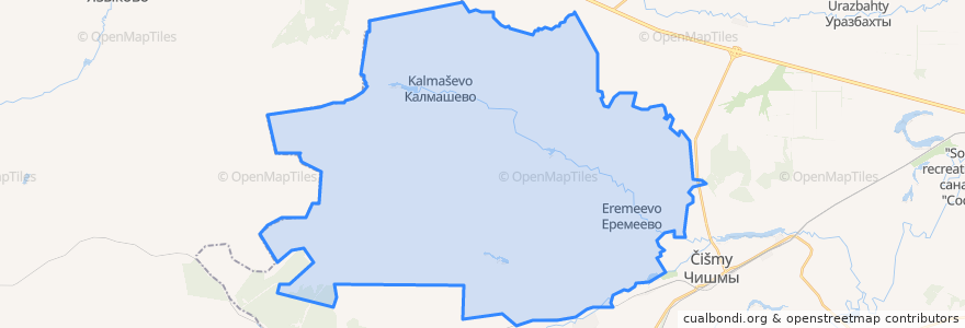 Mapa de ubicacion de Еремеевский сельсовет.