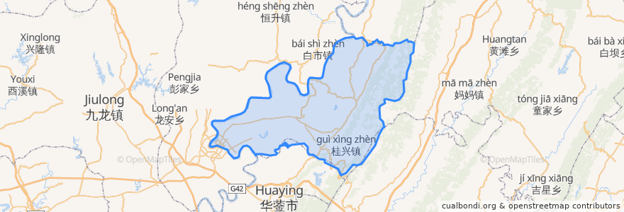 Mapa de ubicacion de 前锋区.