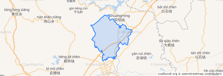 Mapa de ubicacion de 四股桥乡.