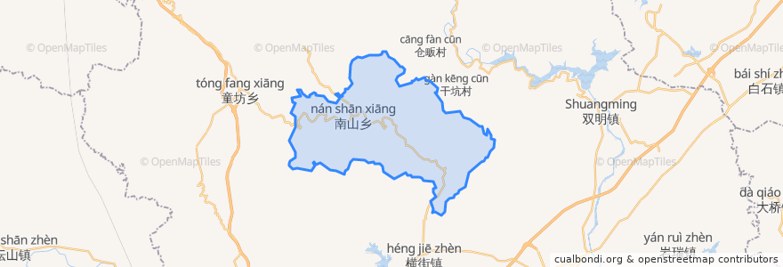 Mapa de ubicacion de 南山乡.