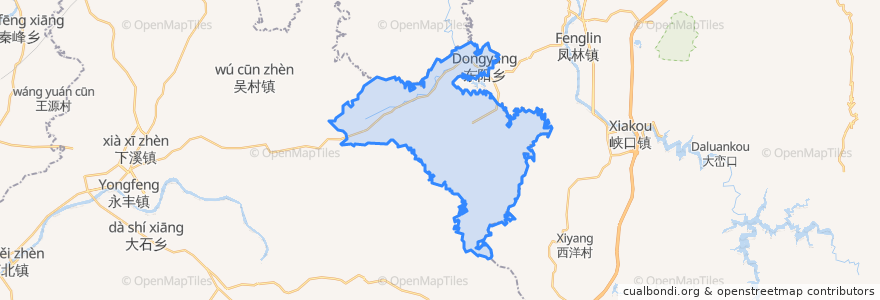 Mapa de ubicacion de 东阳乡.