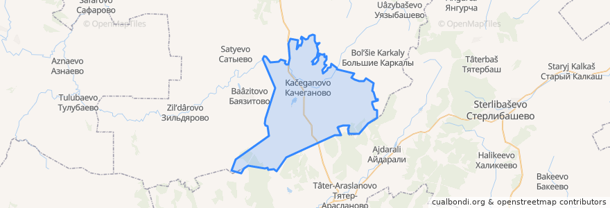 Mapa de ubicacion de Качегановский сельсовет.