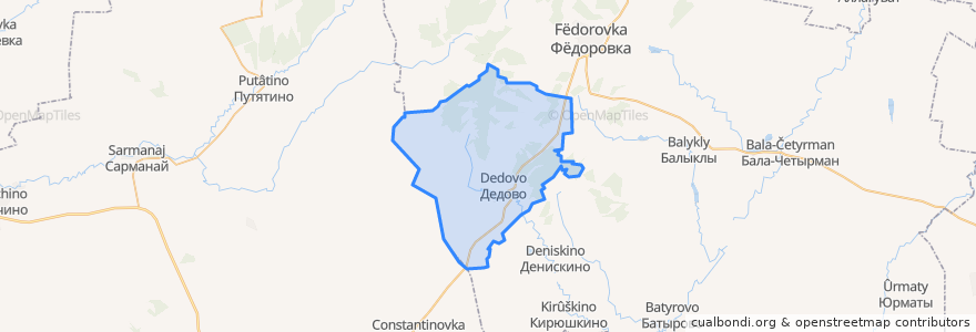 Mapa de ubicacion de Дедовский сельсовет.