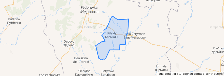 Mapa de ubicacion de Балыклинский сельсовет.