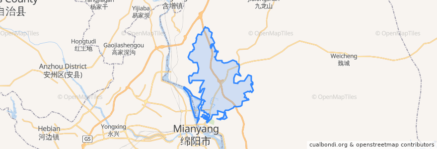 Mapa de ubicacion de 游仙街道.