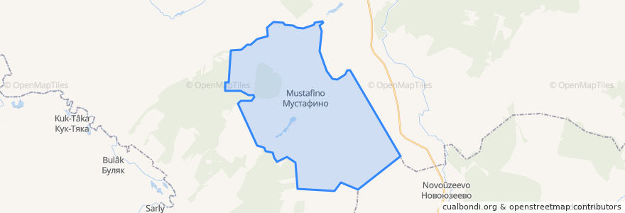 Mapa de ubicacion de Мустафинский сельсовет.