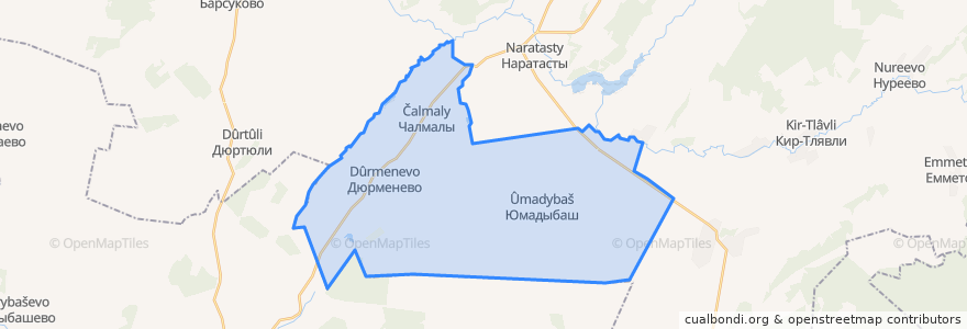 Mapa de ubicacion de Чалмалинский сельсовет.