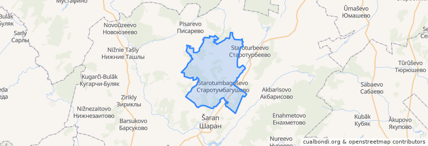 Mapa de ubicacion de Старотумбагушевский сельсовет.