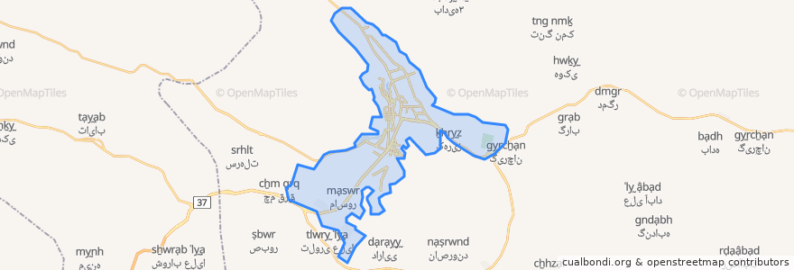 Mapa de ubicacion de شهر خرم‌آباد.